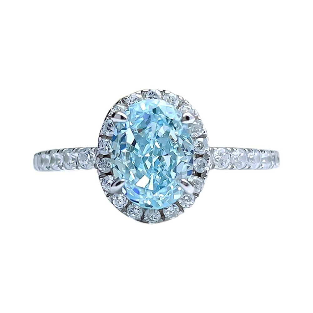 1 5 carat fresh sea blue treasure ring light luxury niche exquisite high end cool style 925 sterling silver gold plated image 5