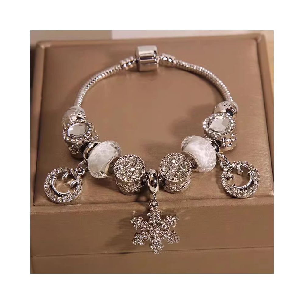 Ins niche light luxury Pan family style bracelet female internet celebrity forest series purple glass bead love pendant bracelet wristband image 31