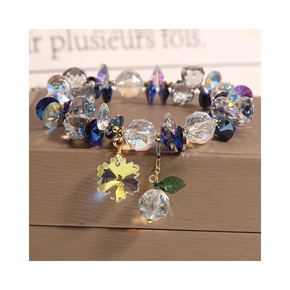 Japanese and Korean style niche bracelet amethyst ice heart pendant bracelet rose glass zircon bracelet lavender design bracelet 2023 new girls trendy accessory image 11