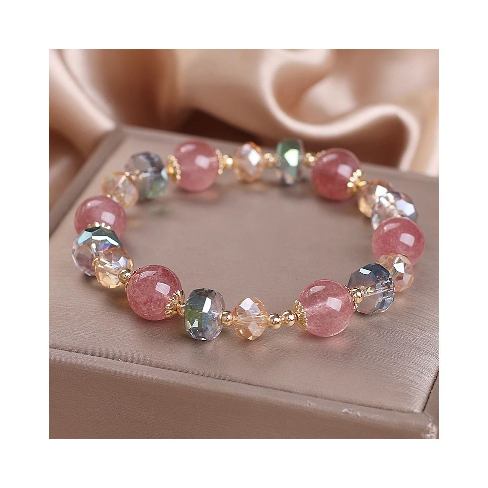 Japanese and Korean style niche bracelet amethyst ice heart pendant bracelet rose glass zircon bracelet lavender design bracelet 2023 new girls trendy accessory image 15