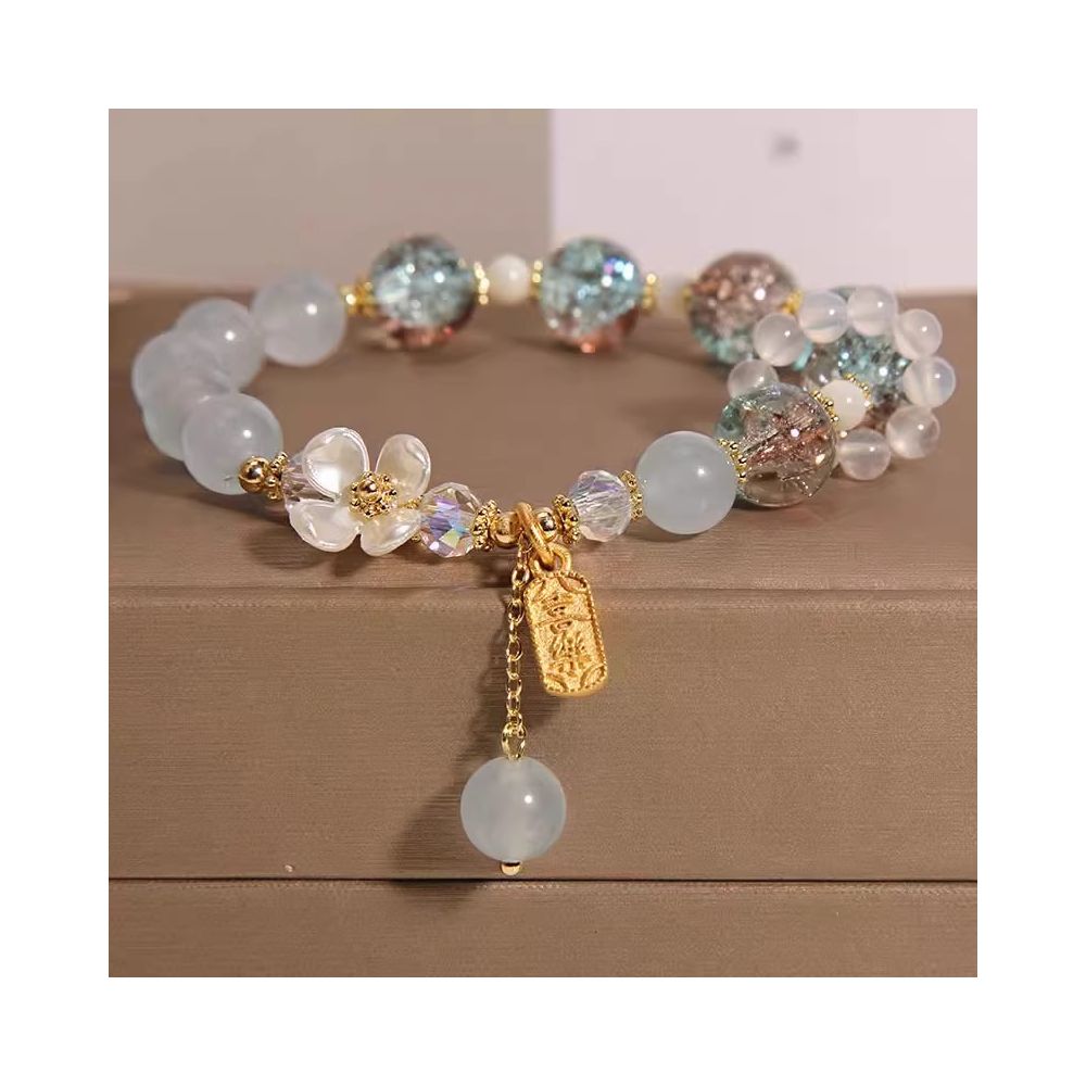 Japanese and Korean style niche bracelet amethyst ice heart pendant bracelet rose glass zircon bracelet lavender design bracelet 2023 new girls trendy accessory image 23