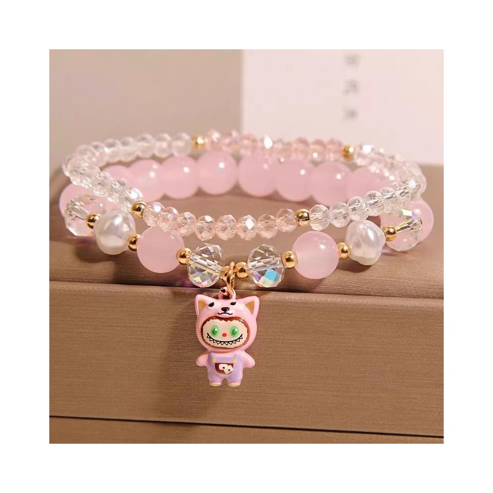 Korean Little Fresh Cute Cat Girl Bracelet Internet Celebrity Little Girl Crystal Bracelet Girl s Best Friend Student Bracelet image 18