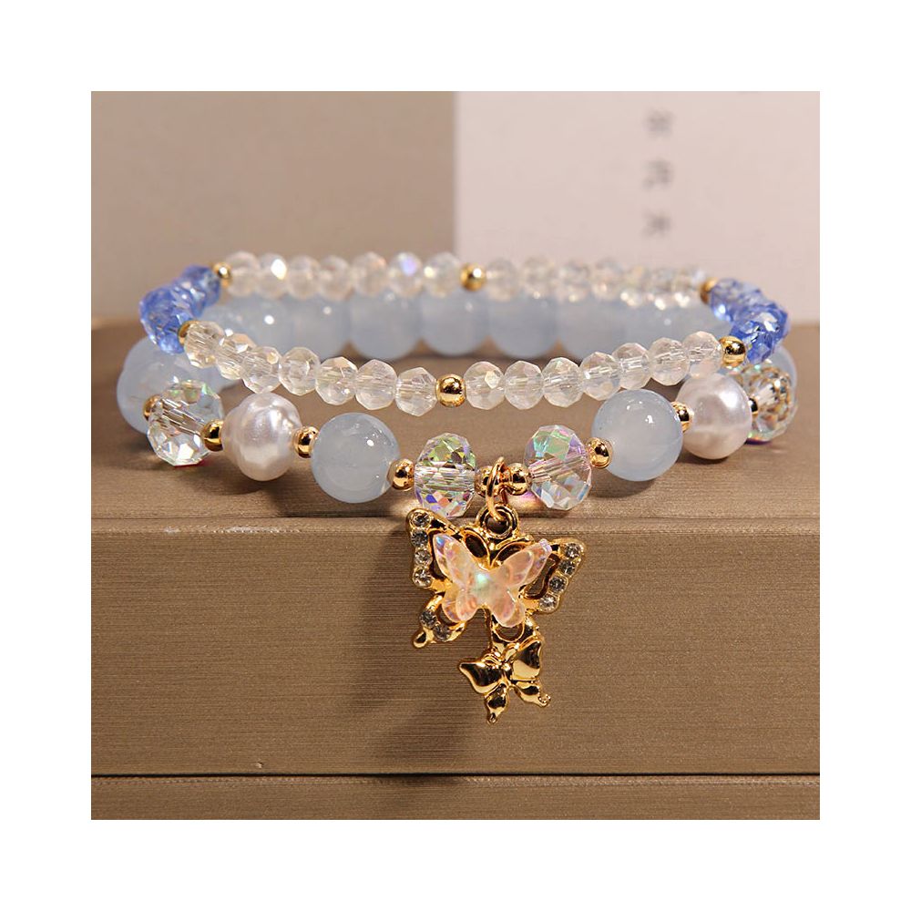 Korean Little Fresh Cute Butterfly Girl Bracelet Internet Celebrity Little Girl Crystal Bracelet Girl s Best Friend Bracelet Jewelry image 1