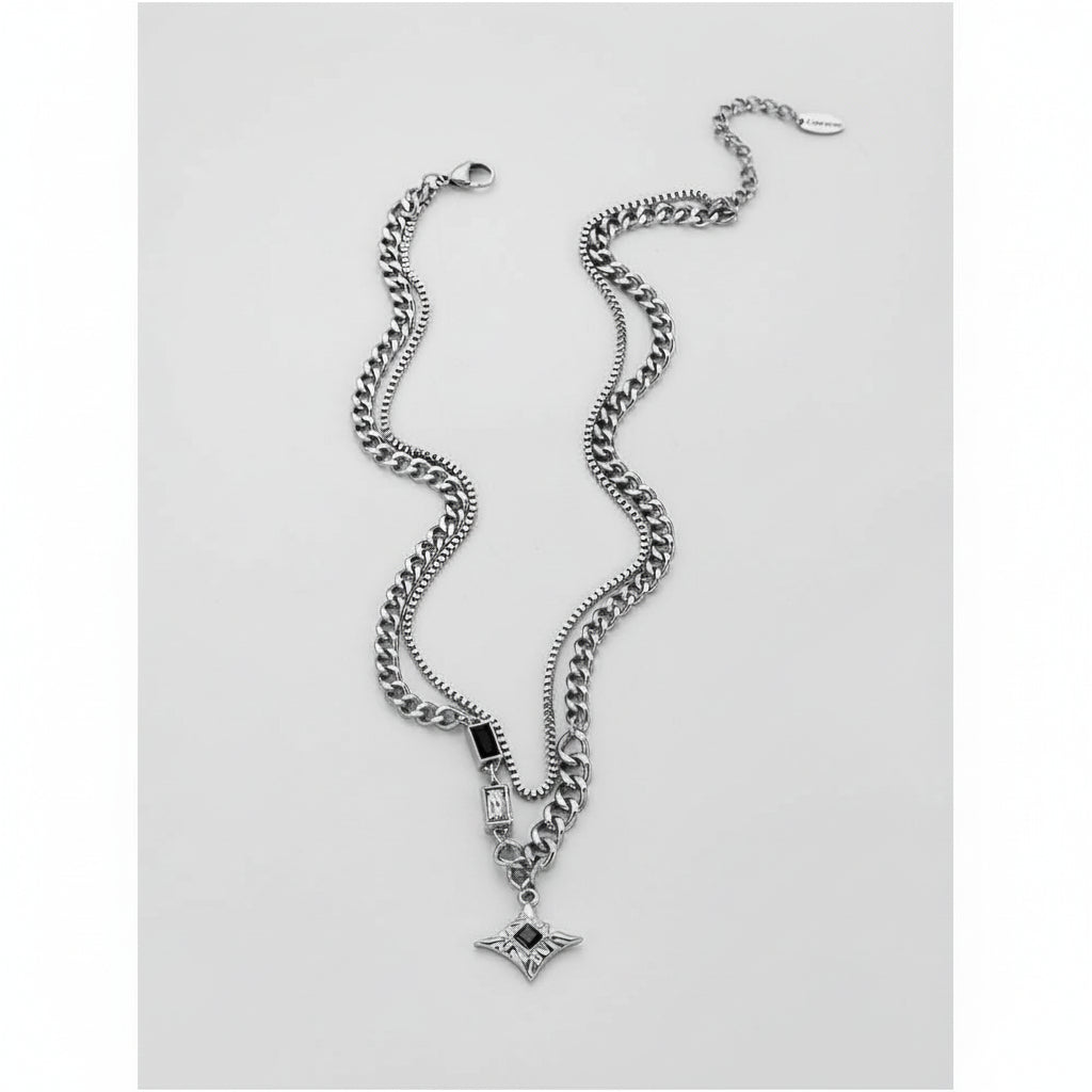 Cooraree Starry Layer Necklace for Men Sophisticated and Versatile Accessory Men s Necklace Same Style as Zhu Zhixin and Jackson Wang image 3