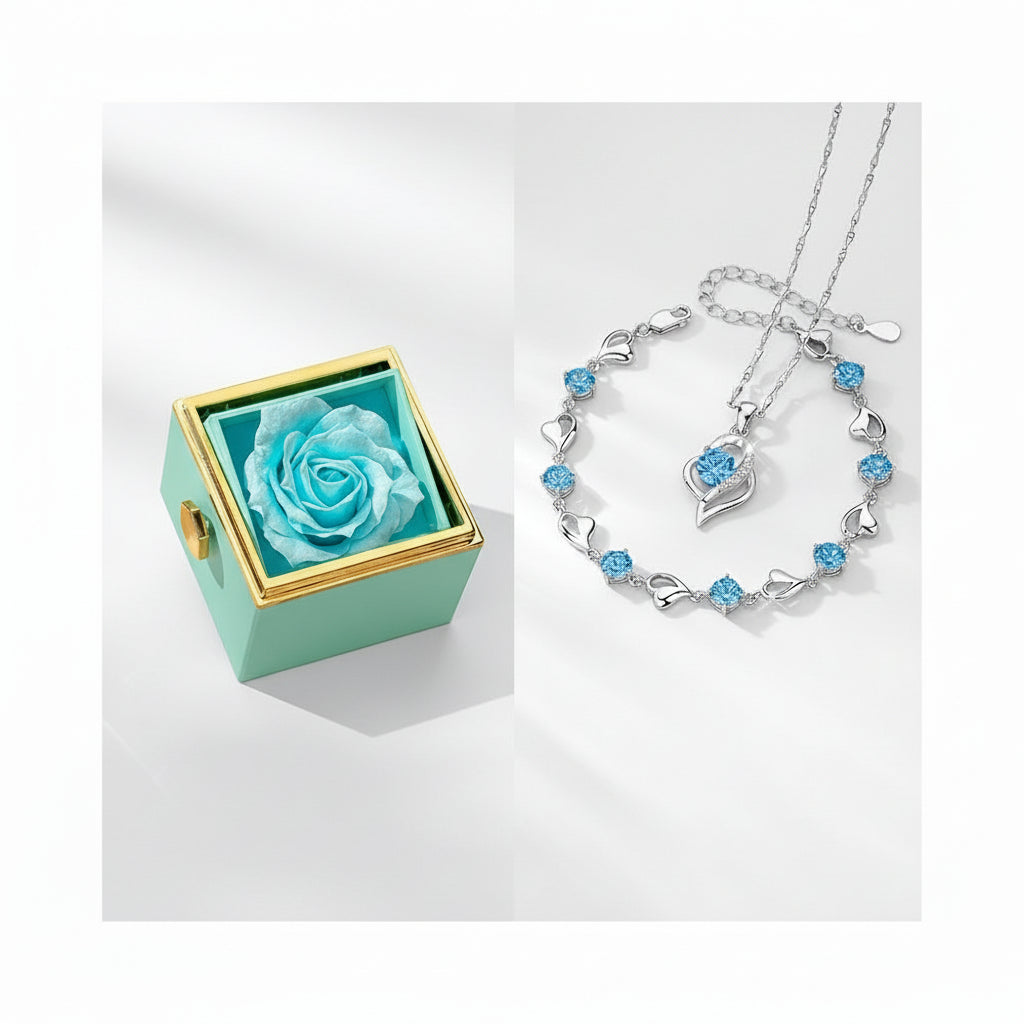 Christmas Gift Ocean Heart Birthday Gift Practical Necklace Bracelet for Girlfriend Wife Wedding Valentine s Day image 8