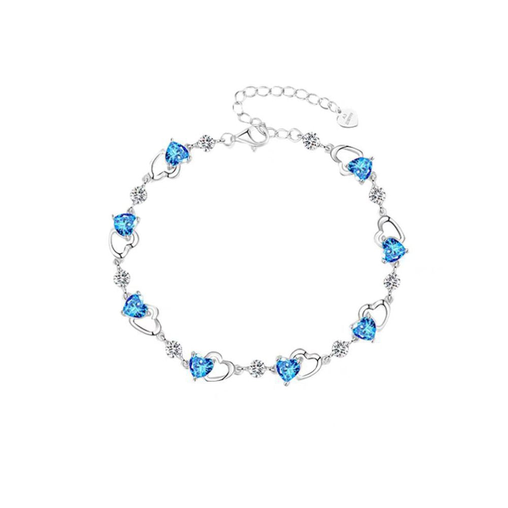 Ocean Heart 999 sterling silver bracelet for girls light luxury 2025 hot item birthday and Christmas gift for girlfriend and wife image 4