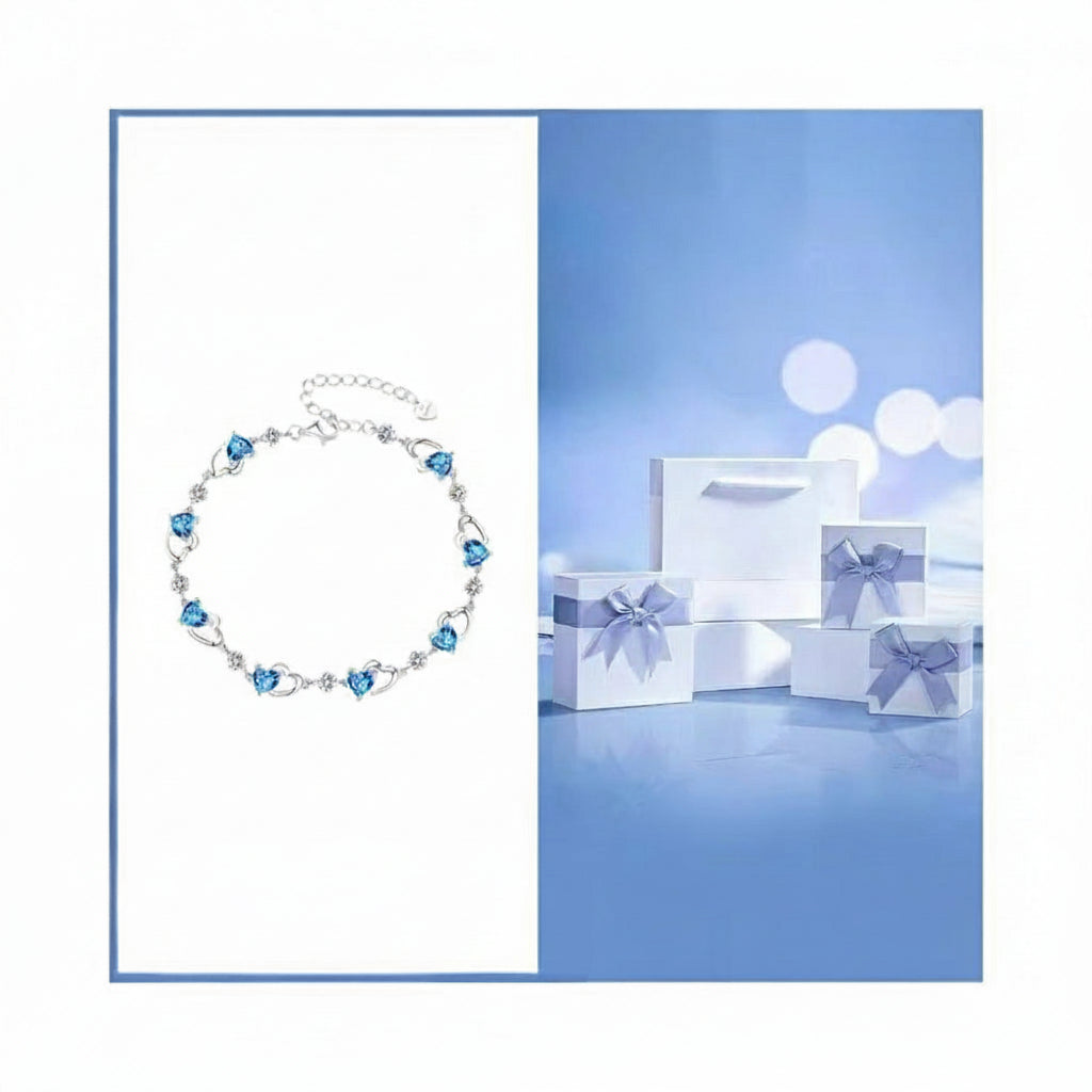 Ocean Heart sterling silver bracelet