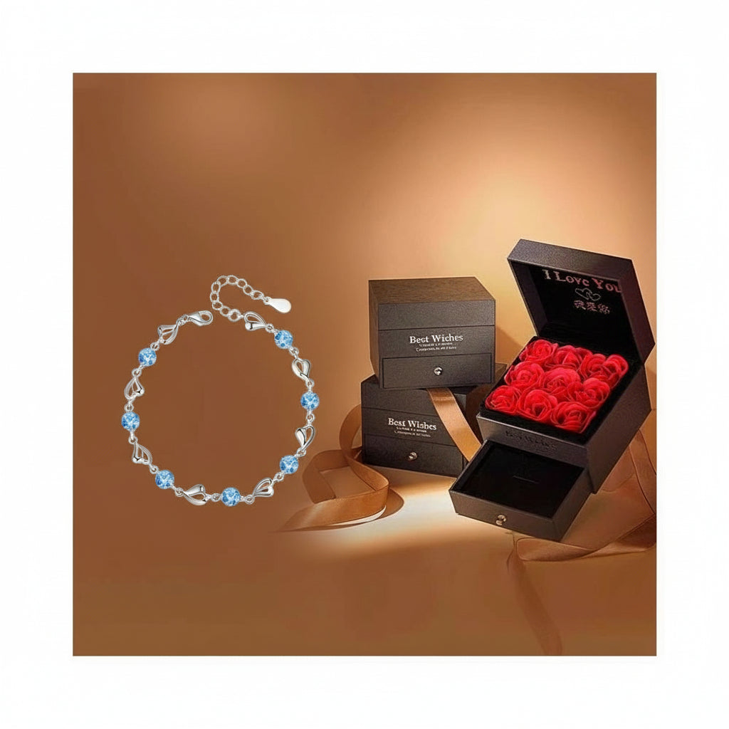 Ocean Heart 999 sterling silver bracelet for girls light luxury 2025 hot item birthday and Christmas gift for girlfriend and wife image 12