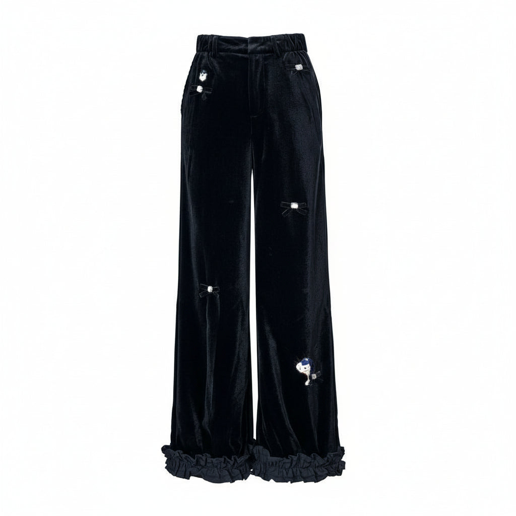 High Waisted Bow Pants