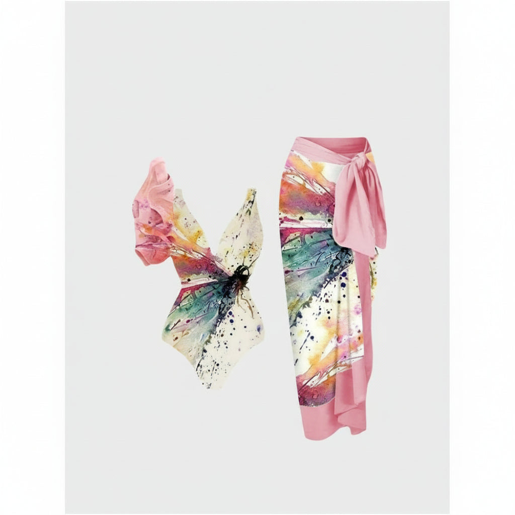 Ruffled Swimsuit Set