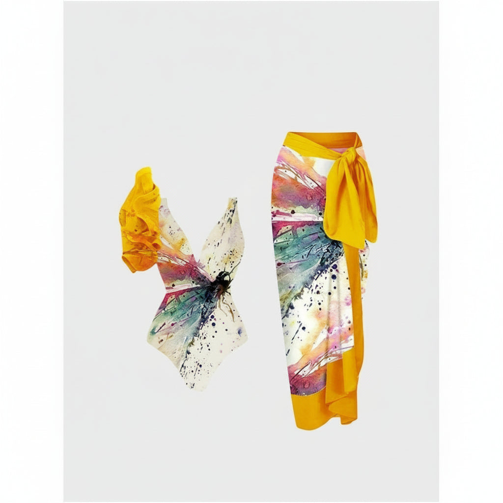 Ruffled Swimsuit Set