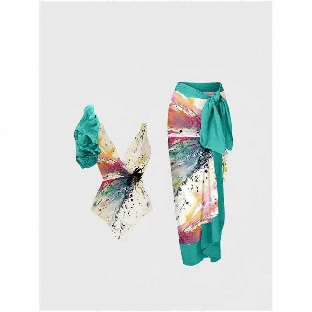 Ruffled Swimsuit Set