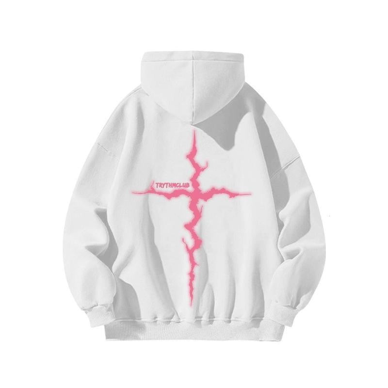 Street lightning cross trendy hoodie S