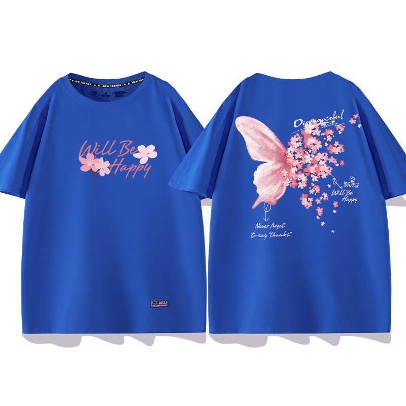 Butterfly t-shirt women's summer wear