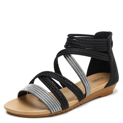 Cross strap sandals for women's summer shoes