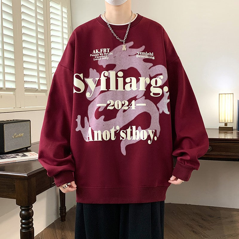 Pullover Round Neck Sweatshirt Men's Spring and Autumn street hiphop