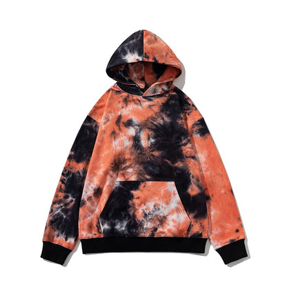 Pullover tie-dye hoodies gradient loose oversize hip-hop wear