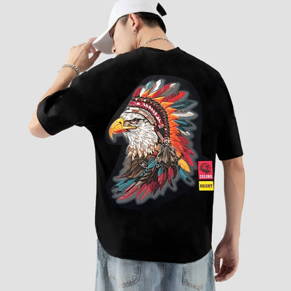 Eagle head graphic T-shirt summer unisex top camicia