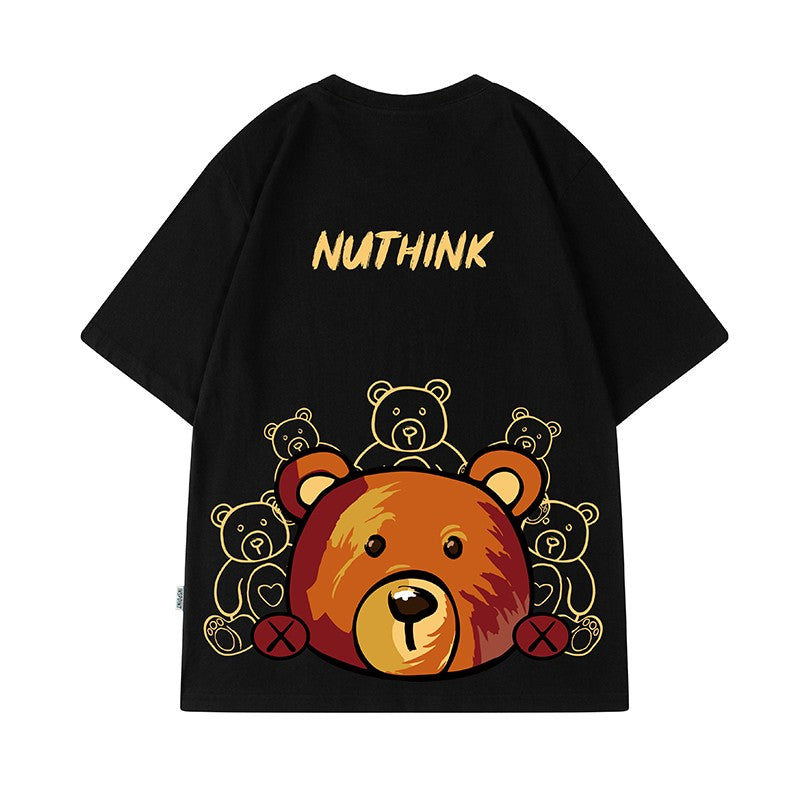 Bear short-sleeved oversize unisex T-shirt high street wear