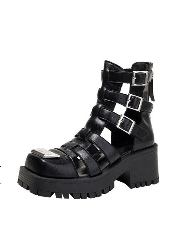 High top jeans gladiatore sandals for women