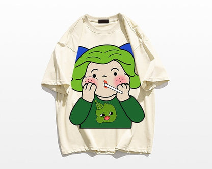 Cute cartoon t-shirt unisex short sleeved T-shirt