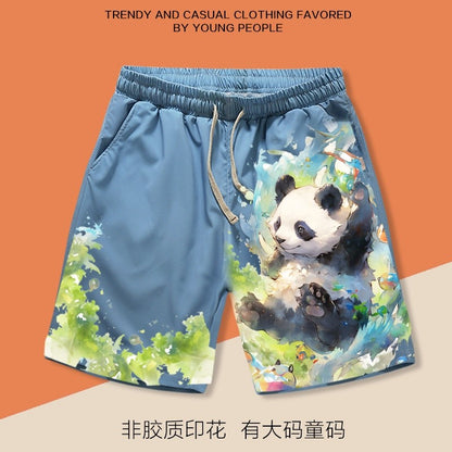 Panda men shorts summer loose beach pants