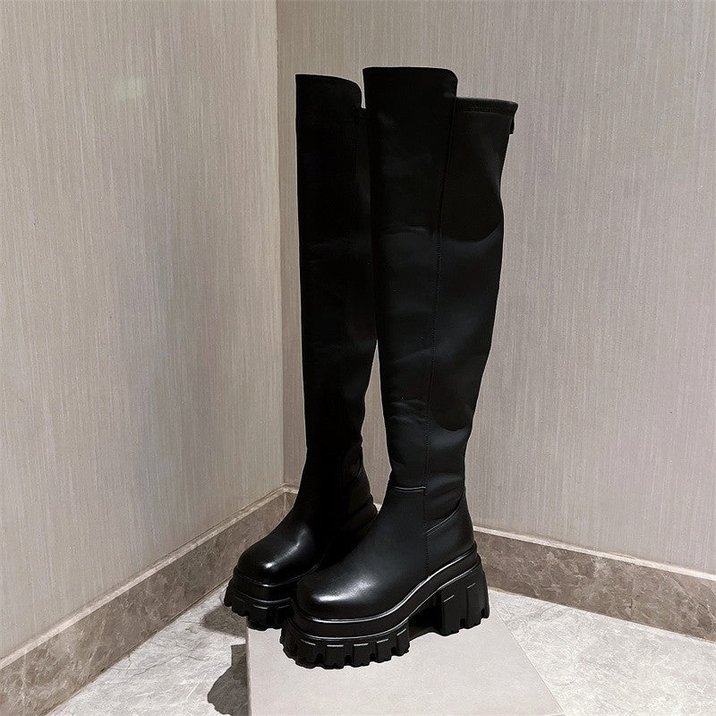 Over Knee Boots High Heels, Long Tube Boots