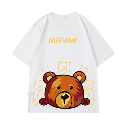 Bear short-sleeved oversize unisex T-shirt high street wear