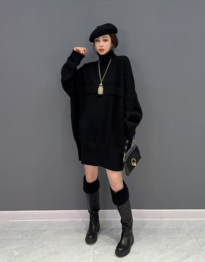 Elegant Women Sweater High Neck Sweater