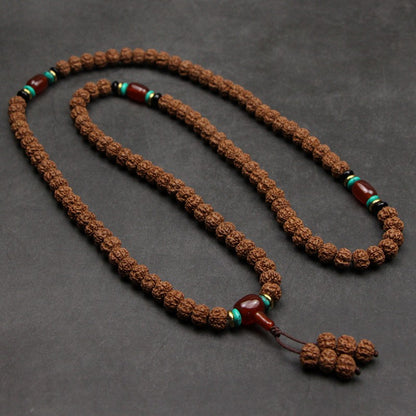 108 Natural Bodhisattva Necklaces with Vintage Celestial Beads