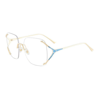 Flat mirror large face blue anti radiation sunglasses