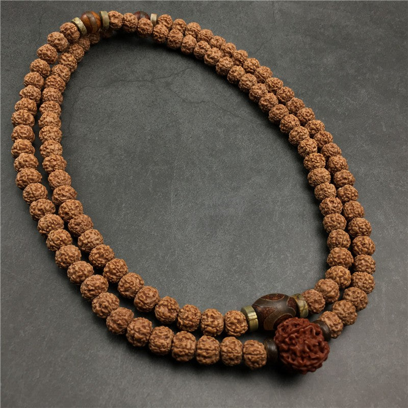 108 Natural Bodhisattva Necklaces with Vintage Celestial Beads