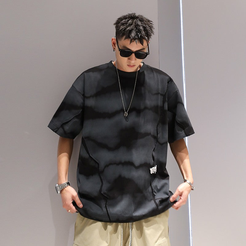 Hip-hop men matching T-shirt summer unisex loose fit