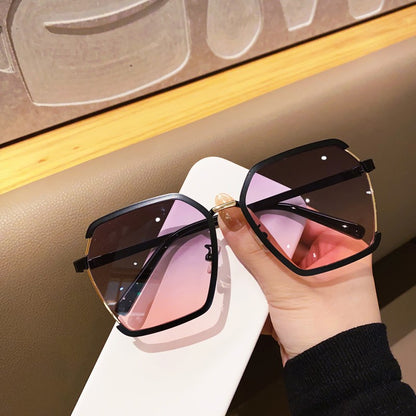 Metallic light colored polarized women sunglasses