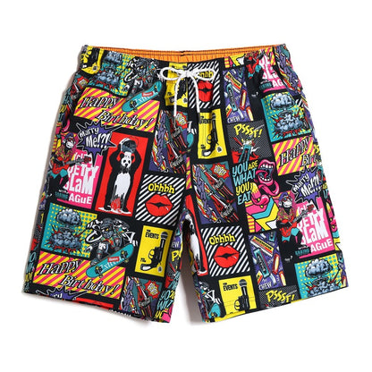 Seaside men's beach pants boxer five-point shorts