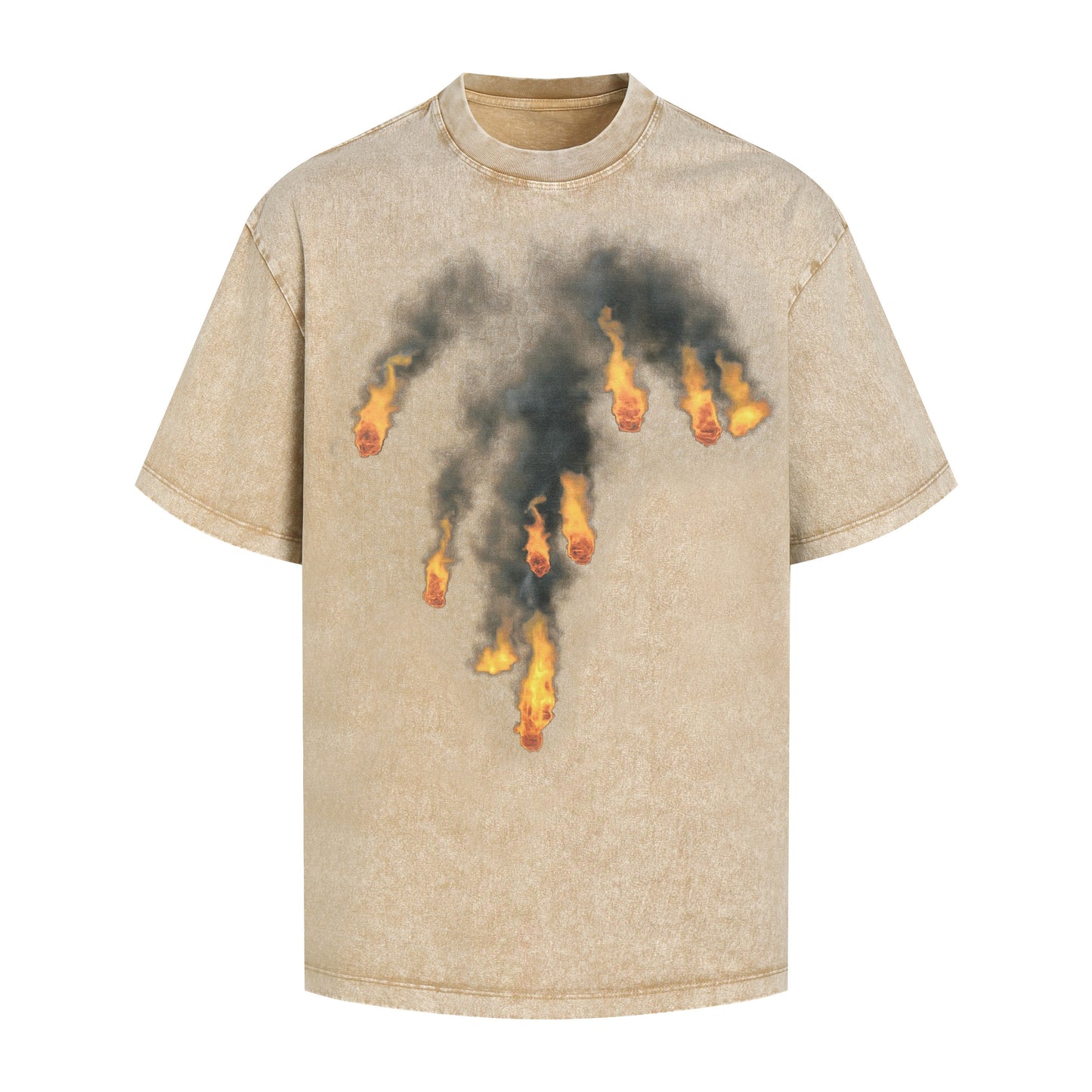 Unisex Blazing Fire Conley Printed Distressed Tshirts