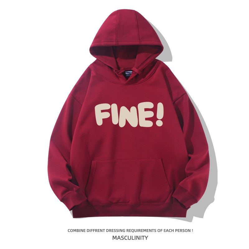 Hooded heavyweight oversize couple sweatshirt