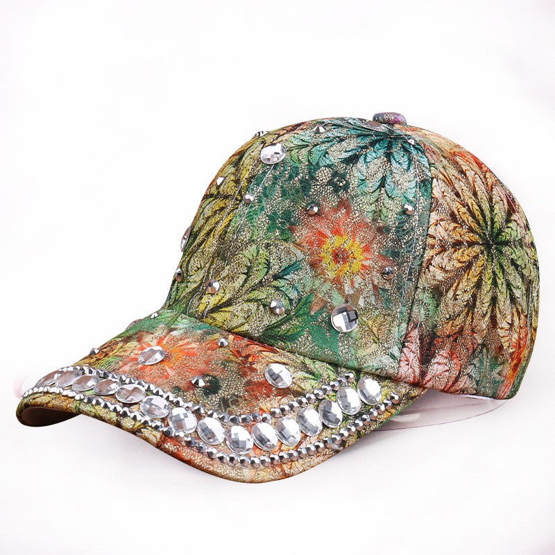 Diamond Pearl Baseball Cap Duck Tongue Hat