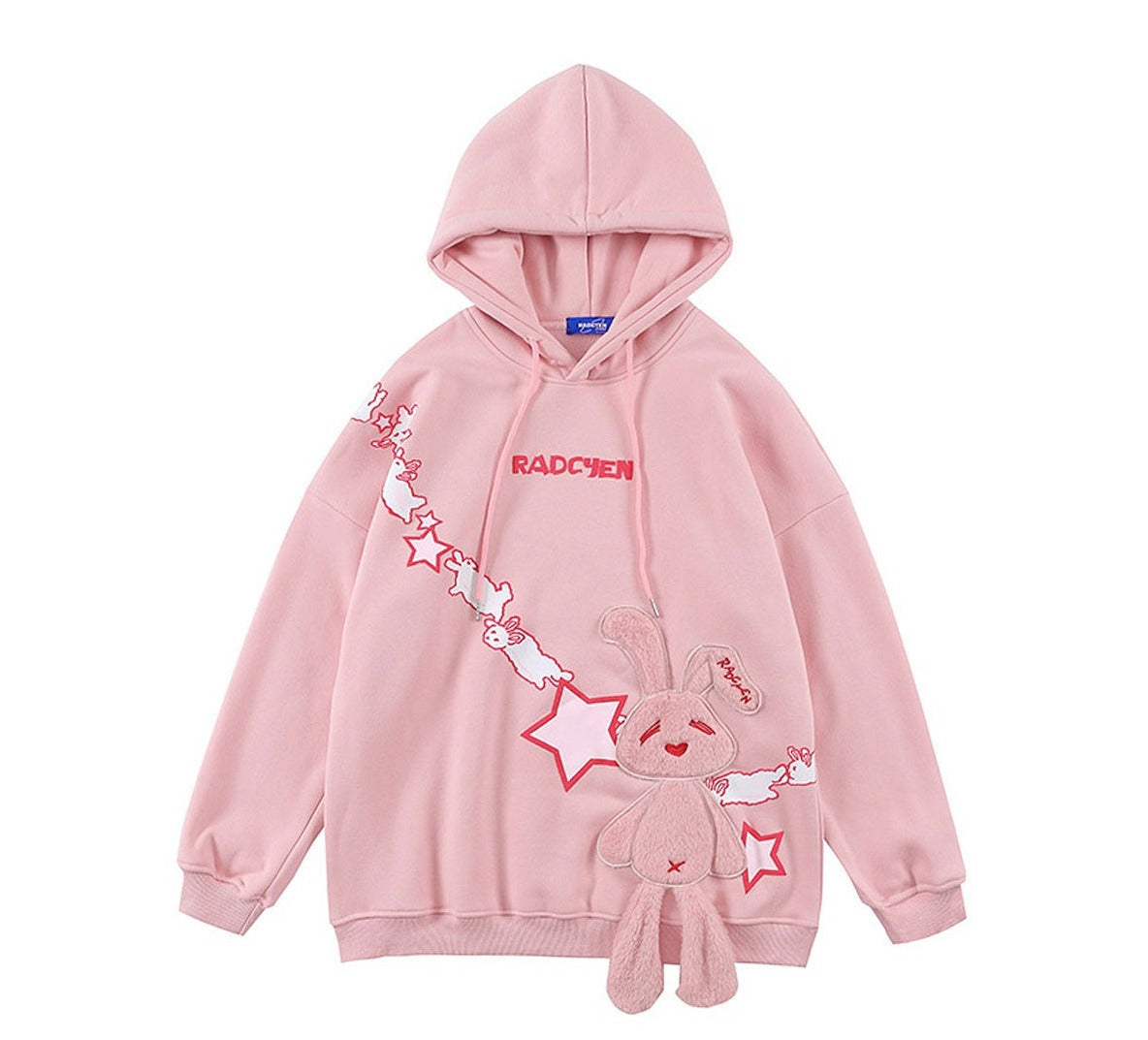 Star escape Rabbit Sticker Fleece Sweetheart for Women