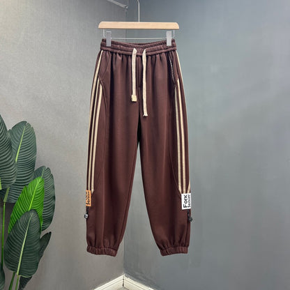 Side stripe casual sports pants for women