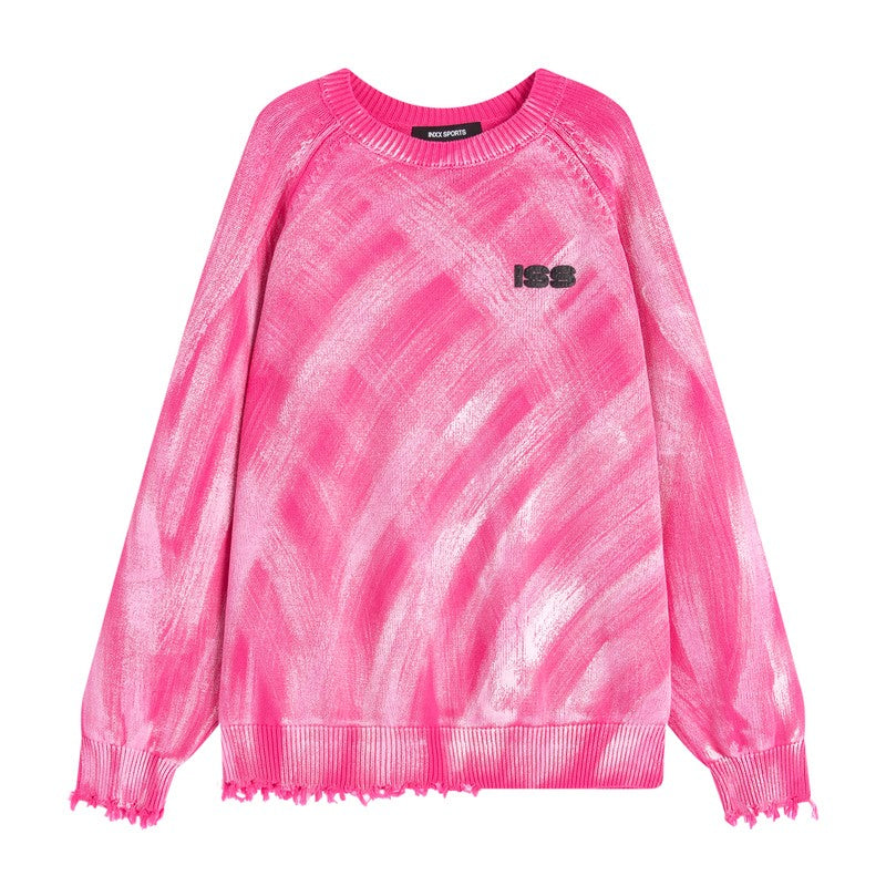 Pink  Lazy Pullover Sweater Knitwear for Men and Women