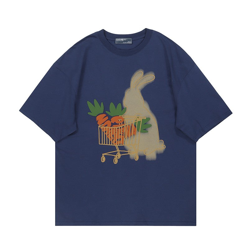 Carrot rabbit  T-shirt summer short sleeves camicia