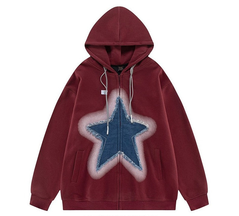 star cardigan sweatshirt jacket