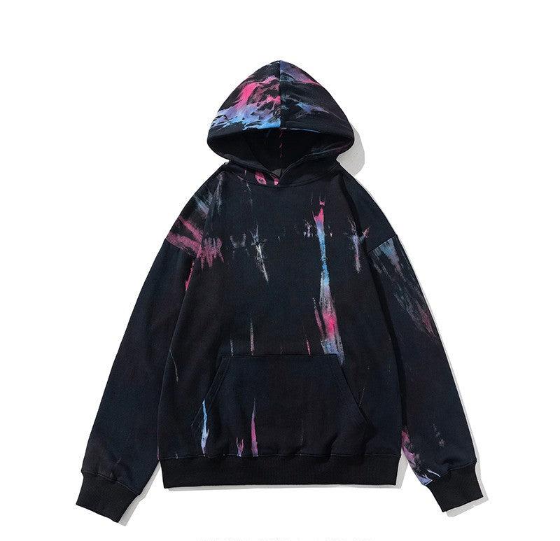 Pullover tie-dye hoodies gradient loose oversize hip-hop wear