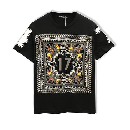 T-shirts fashion unisex graphic print round neck shirt