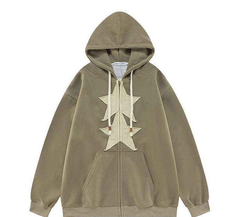 star cardigan sweatshirt jacket