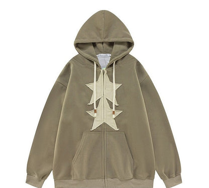 star cardigan sweatshirt jacket