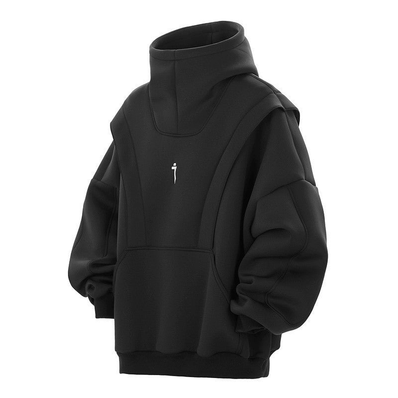 Hoodies pocket high collar sweatshirt men's autumn loose fashion hoodie jacket