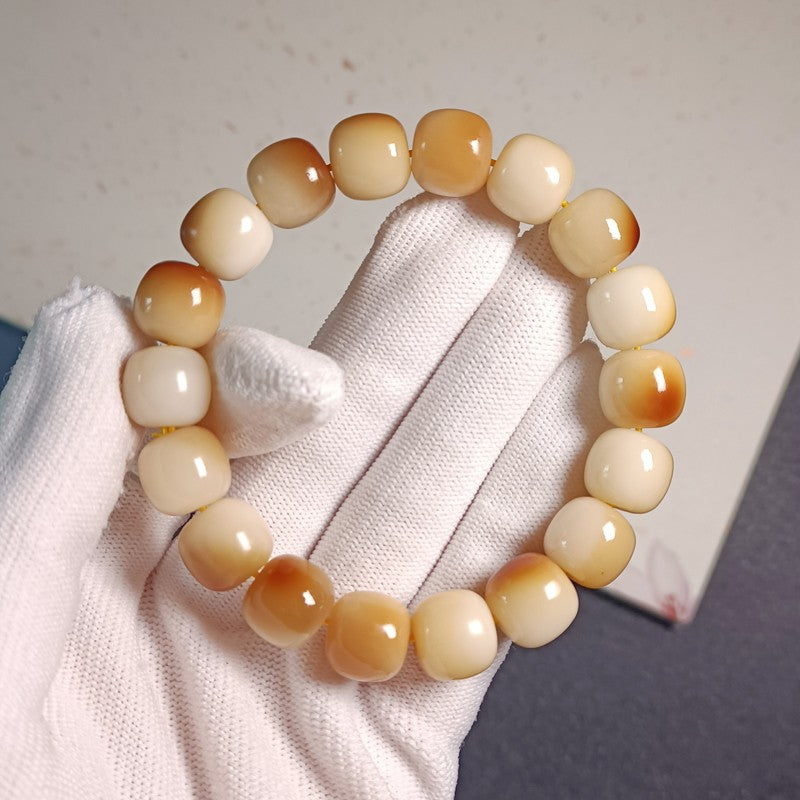 White Jade Bodhi Root Bracelet Female Finger Wrapping Soft Play Bracelet