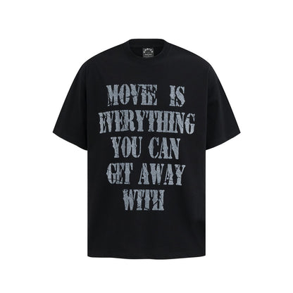 Motivational quotes T-shirt basic men and women summer round neck top